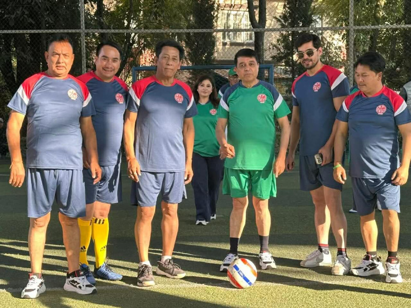 कलाकारसँगको मैत्रीपूर्ण फुटसलमा उद्योग वाणिज्य महासंघ विजयी