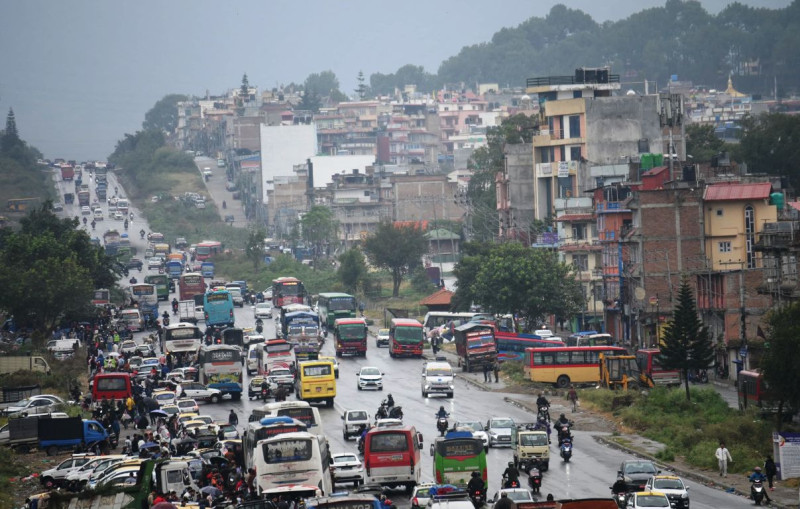 कात्तिके झरीमा रूझेको काठमाडौं (तस्वीरहरू)