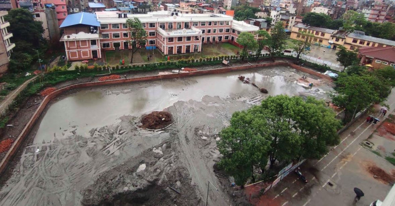 लिच्छविकालीन इखा पुखुको यसरी गरिँदै छ पुनर्निर्माण (तस्वीरहरू)