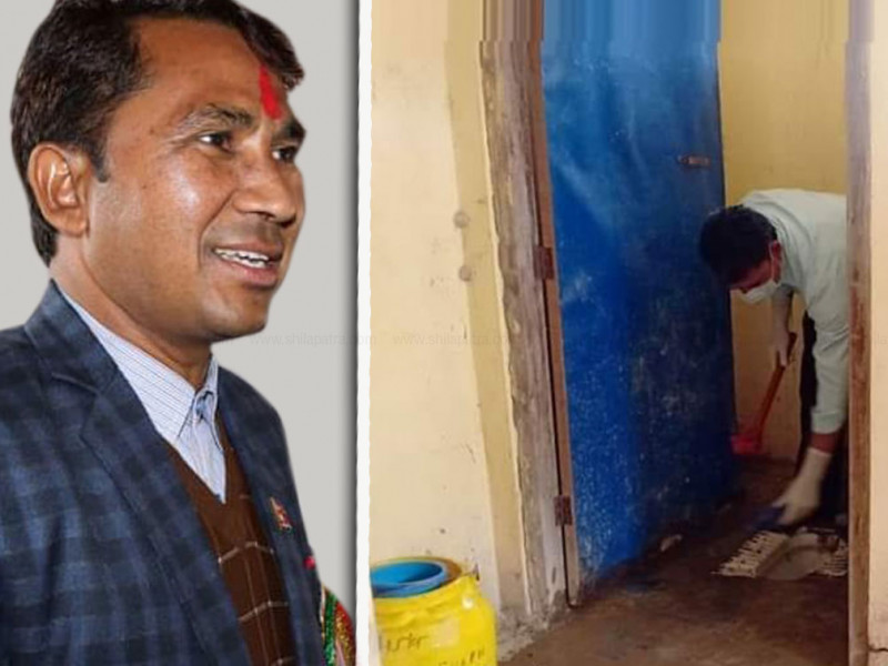 कुचो लिएर विद्यालय सुधार्न निस्किएका मेयर