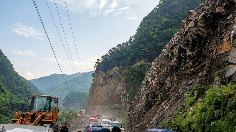 पहिरो हटाएपछि मुग्लिन–नारायणगढ सडकखण्ड दुईतर्फी सञ्चालनमा