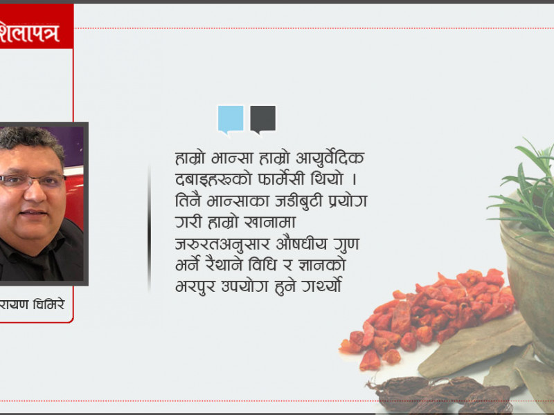 भान्सामै बन्छ आयुर्वेदिक ओखती