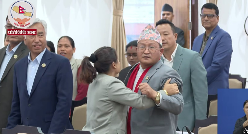कांग्रेस प्रमुख सचेतक थापाले आफ्नै सांसदलाई रोस्ट्रम घेर्न किन रोकिन् ?