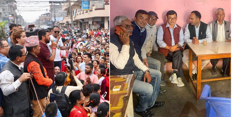 चितवन २ मा भोट माग्दै टोल-टोलमा केन्द्रीय नेता 