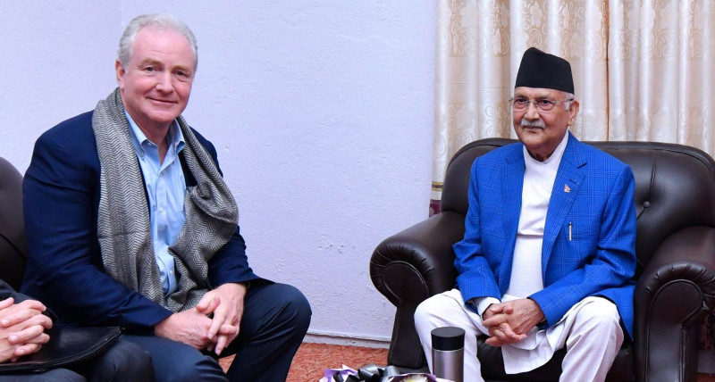 ओलीसँगको भेटमा अमेरिकी सिनेटरको जिज्ञासा- शान्ति प्रक्रिया कसरी अघि बढ्छ ?