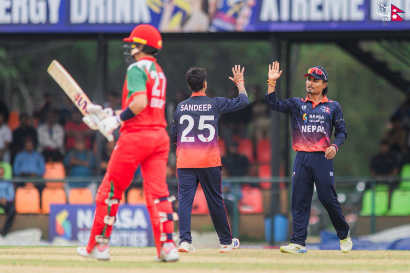 आईसीसी लिग– २ : नेपाललाई ओमानले दियो ३०६ रनको लक्ष्य