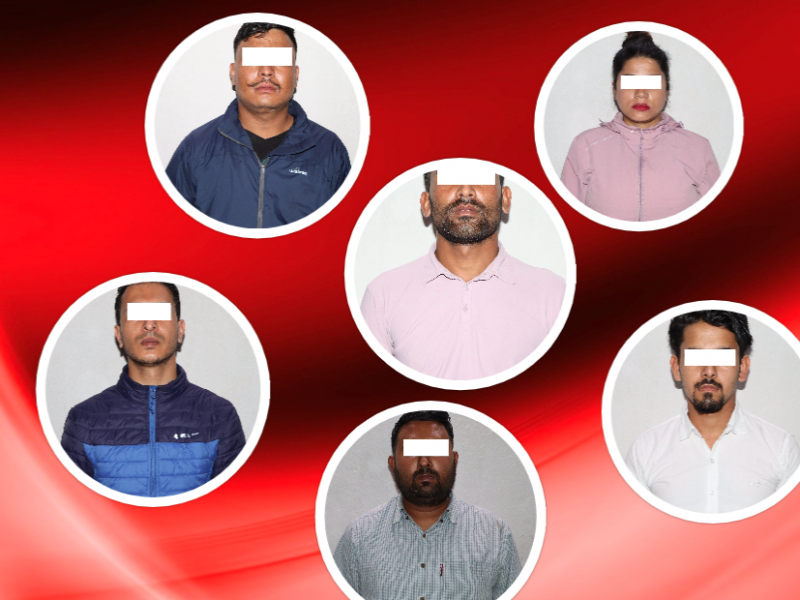 धम्की दिएर ७ करोड माग्ने ७ जना पक्राउ 
