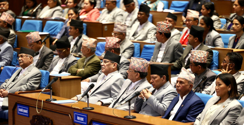 नीति तथा कार्यक्रममा सरकारले राष्ट्रपतिलाई झुट बोल्न लगाएको एमालेको आरोप