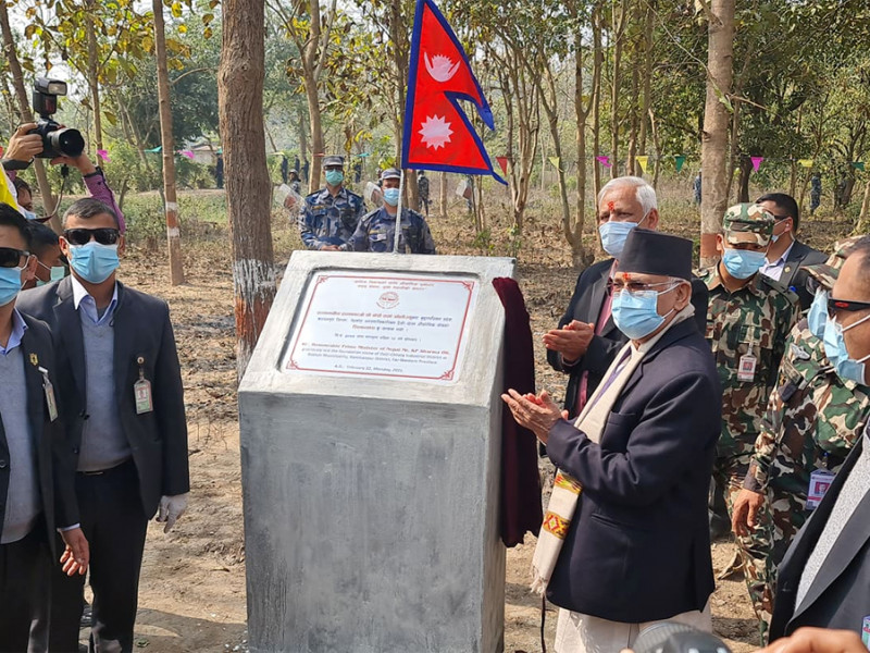 प्रधानमन्त्री ओलीले गरे दैजी छेला औद्योगिक क्षेत्रको शिलान्यास