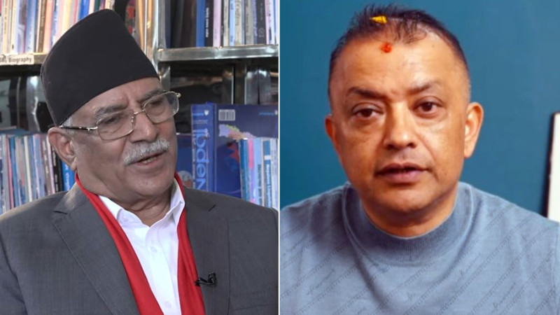 गगन थापा र प्रचण्डबीच भेटवार्ता हुँदै