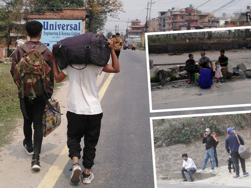 कोरोना कहर : फेरि हिँडेरै घर फर्किने दिन आए