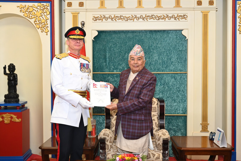 राष्ट्रपति पौडेलसमक्ष गोर्खा ब्रिगेडको वार्षिक प्रतिवेदन प्रस्तुत