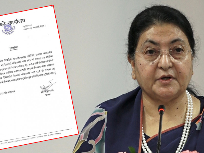 विधेयक फिर्तासँगै राष्ट्रपतिले दिएको १५ बुँदे सन्देशमा के छ ?