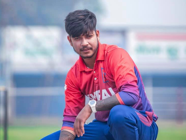 ९१ रनमै नेपालले गुमायो आठौँ विकेट, सन्दीप लामिछाने शून्यमै आउट