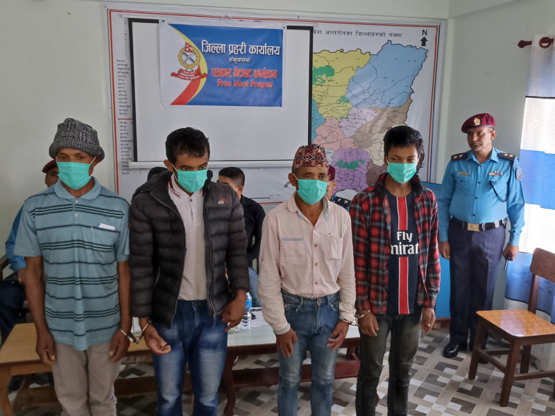 संखुवासभामा हत्या प्रकरण : आराेपित लाेकबहादुरका बुवा र भाइसहित थप चार जना पक्राउ