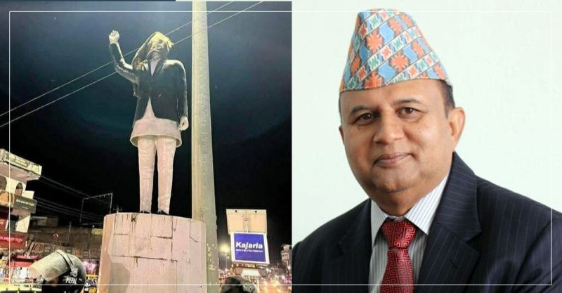 बीपीको सालिकमा कालो मोसो दलेकाे भन्दै शंकर पोखरेलले सम्झिए कांग्रेसभित्रका संवैधानिक राजसंस्थापक्षधर