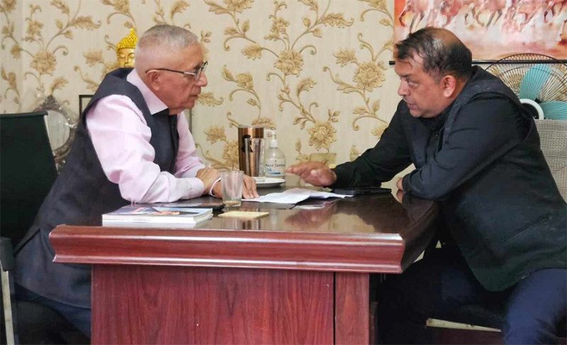 कांग्रेस सभापति थापा र गुट बलियो पार्न लागेका शेखरबीच एक घण्टा वार्ता