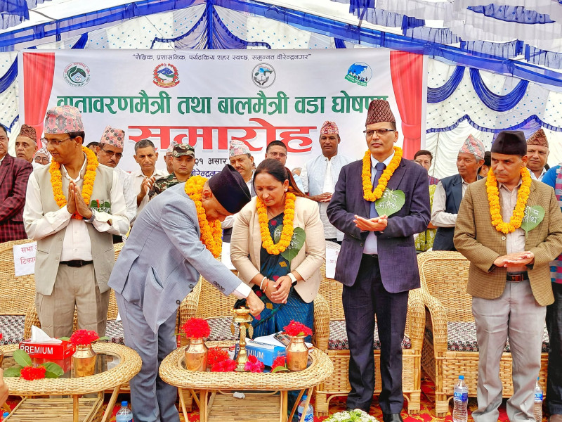 सुर्खेतको वीरेन्द्रनगर-८ बन्यो बाल तथा वातावरणमैत्री वडा