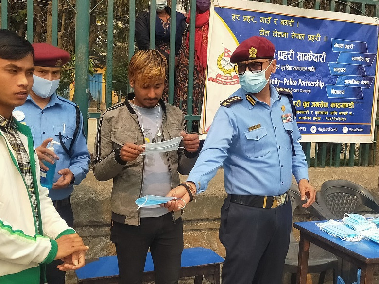 काठमाडौं प्रहरीले फेरि थाल्यो कोरोना भाइरसबारे जनचेतनामूलक कार्यक्रम 
