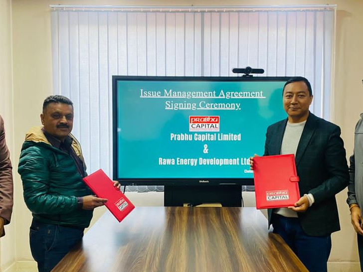 रावा इनर्जी डेभलपमेन्टको शेयर निष्कासन तथा बिक्री प्रबन्धकमा प्रभु क्यापिटल