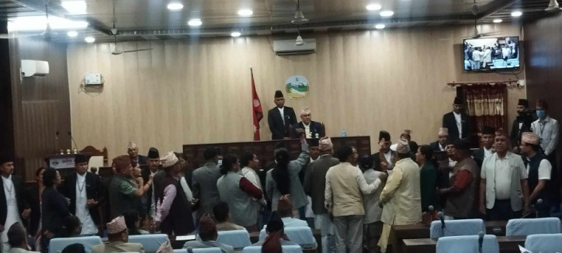कांग्रेसको अवरोधपछि स्थगित भयो सुदूरपश्चिम प्रदेशसभाको बैठक