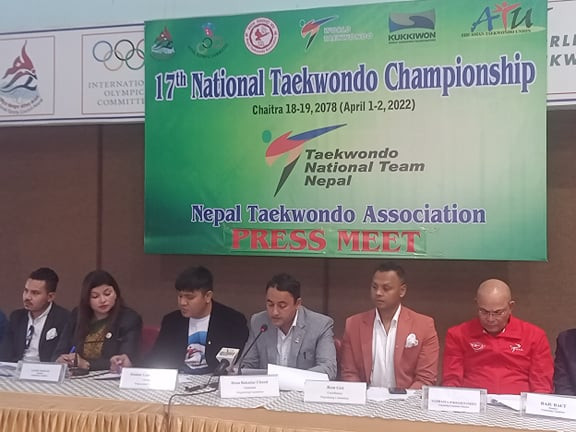 राष्ट्रिय तेक्वान्दो च्याम्पियनसिप चैत १८ र १९ मा हुने 