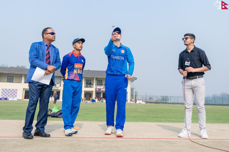 यू– १९ क्रिकेटः अफगानिस्तानले जित्यो टस, नेपालविरुद्ध पहिले ब्याटिङ गर्ने