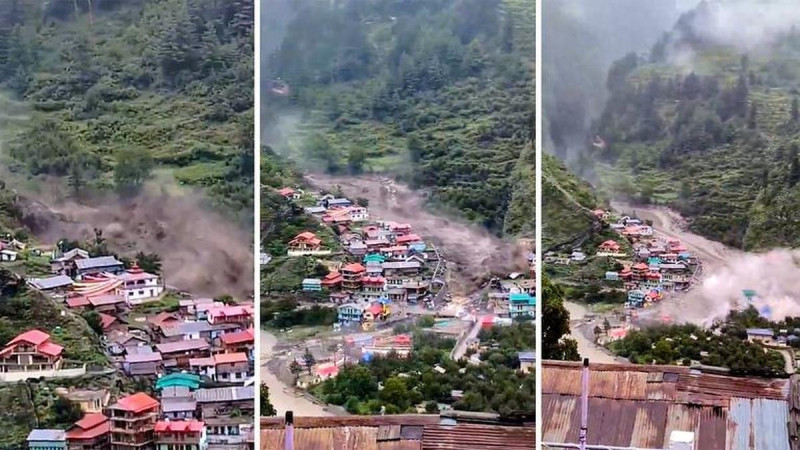 उत्तरकाशीमा बाढीपछि ठाउँ–ठाउँमा पहिरो, राजमार्गहरू अवरुद्ध, विद्यालय बन्द
