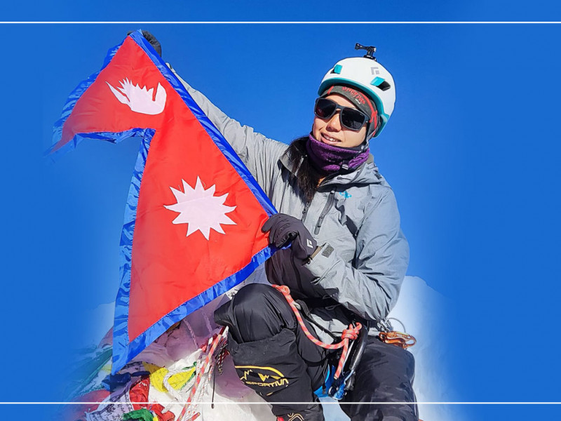 युवा संघ इलामकी युवन्तिका तामाङले सगरमाथा शिखर चुमिन्