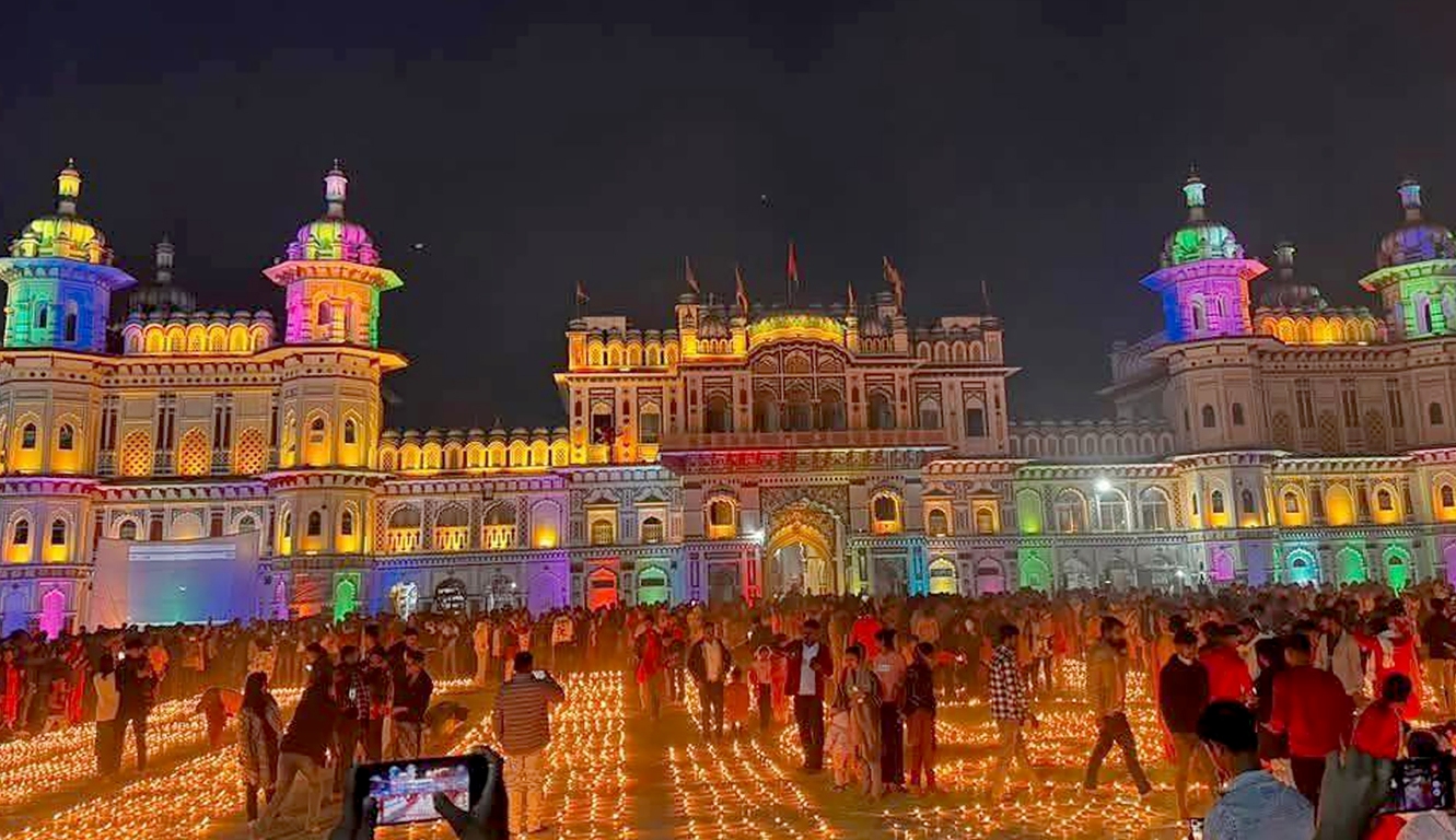 जानकी मन्दिरमा एक लाख २५ हजार दीप प्रज्जवलन