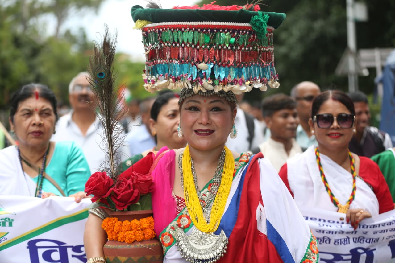 आदिवासी दिवसको अवसरमा काठमाडौंमा सांस्कृतिक र्‍याली (तस्वीरहरू)