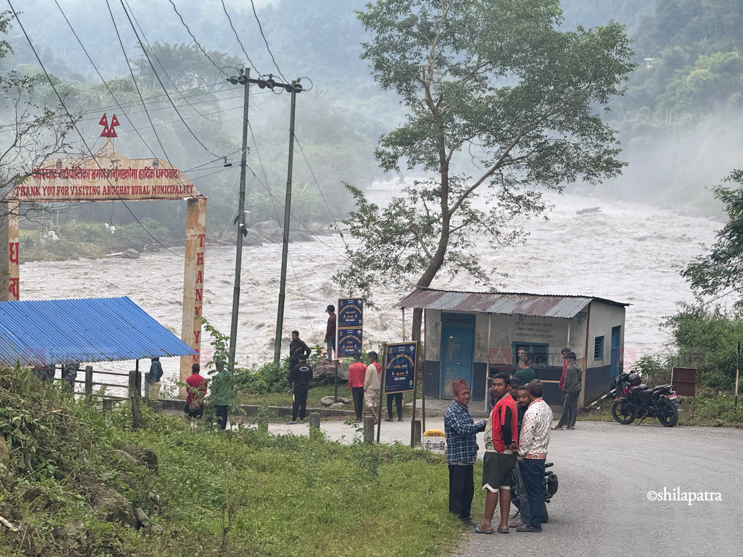 बूढीगण्डकीमा लेदोसहितको आकस्मिक बाढी (तस्वीरहरू)