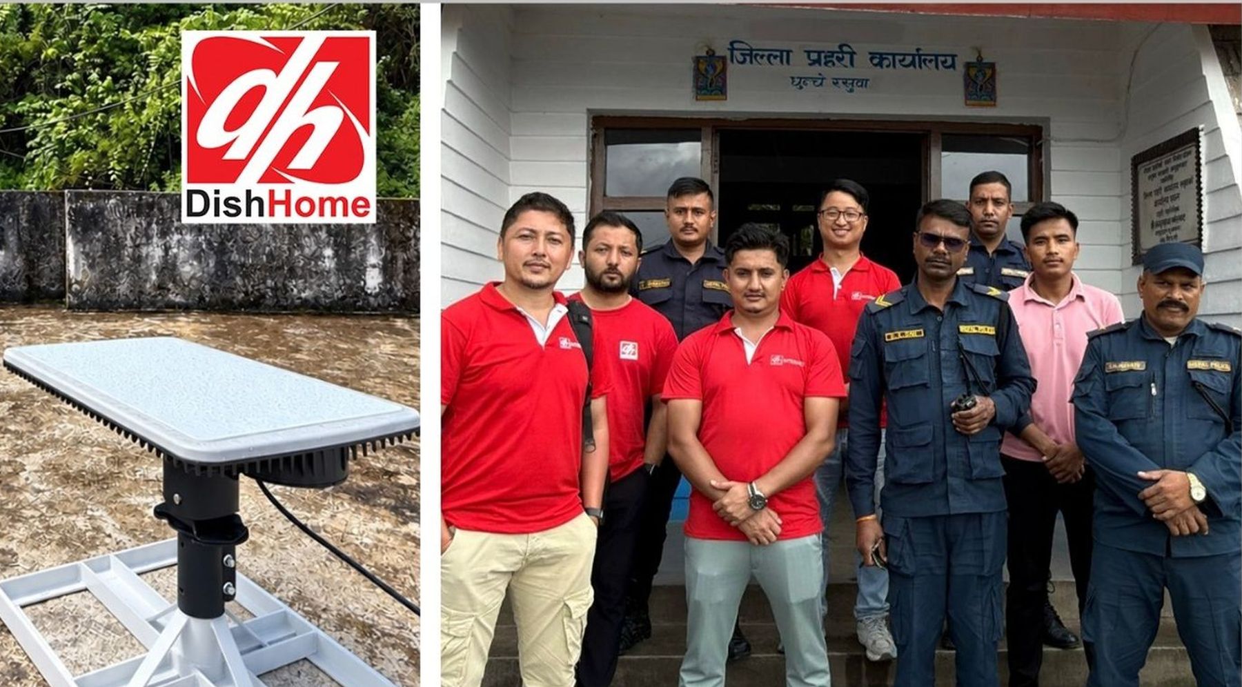 बाढीप्रभावित रसुवामा डिसहोम र युटेलसाट वनवेबको निःशुल्क स्याटेलाइट इन्टरनेट