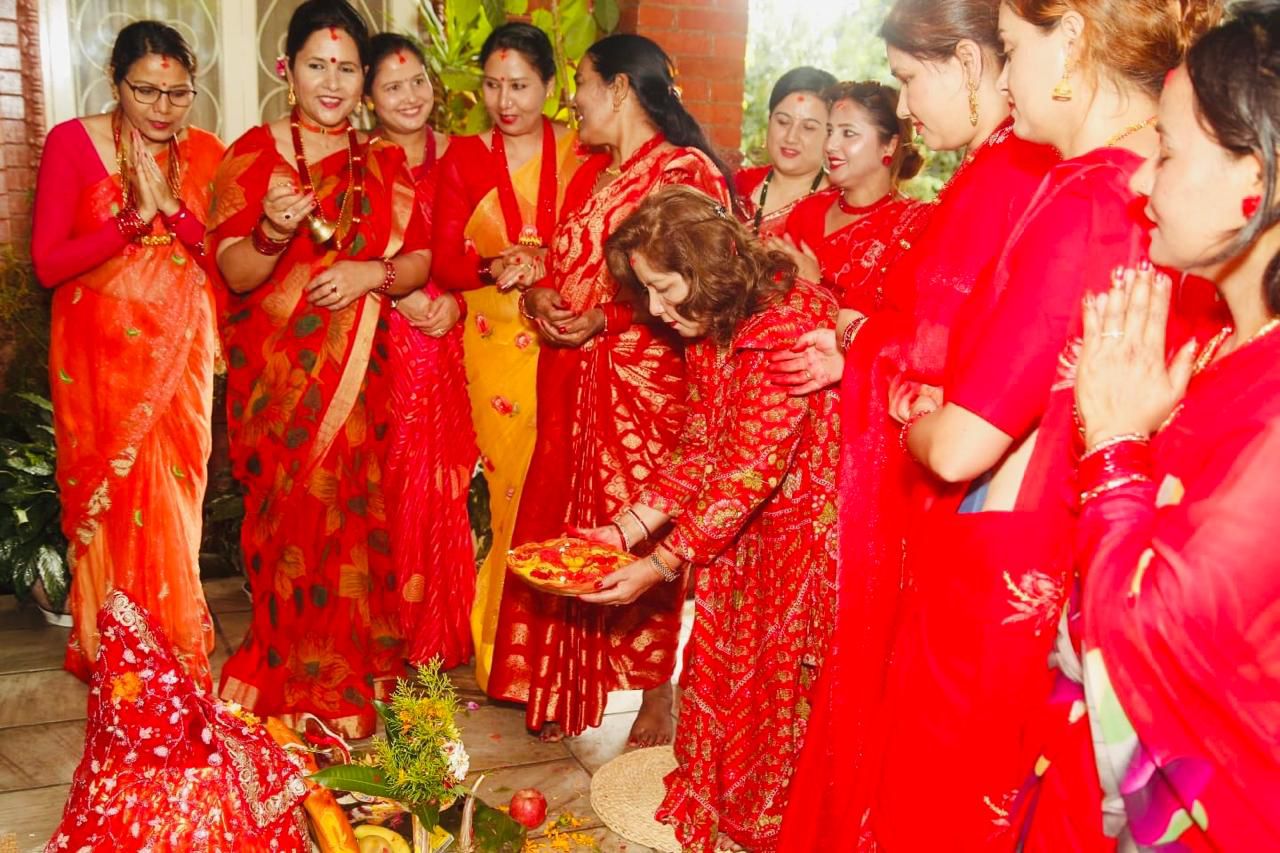 परराष्ट्रमन्त्री आरजु राणाले बूढानीलकण्ठस्थित निवासमा भित्र्याइन् गौरा