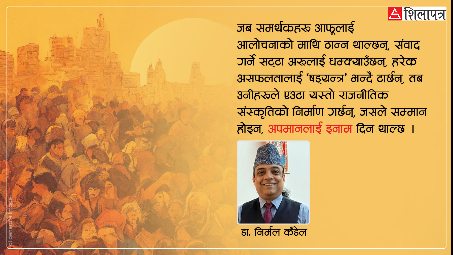 ‘पपुलिज्म’ उपचार होइन, लक्षण हो