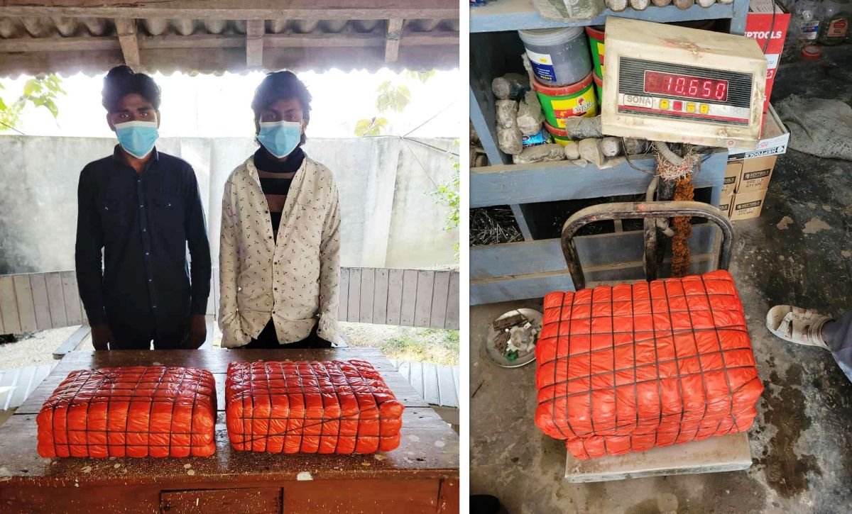 महोत्तरीमा १० किलो ६ सय ग्राम अवैध गाँजासहित दुई युवक पक्राउ