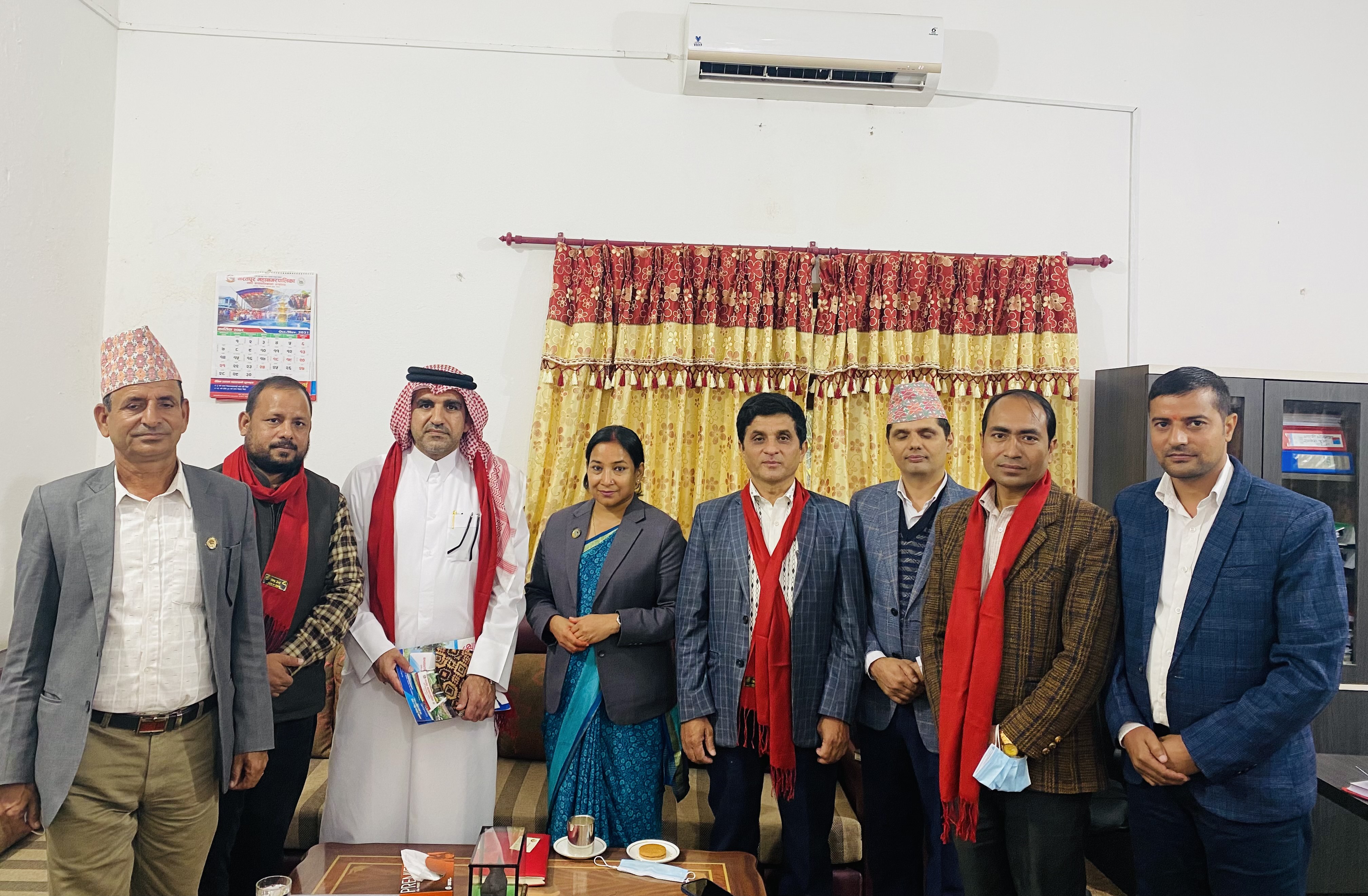भरतपुरकी मेयर र कतारका राजदूतबीच भेटवार्ता, रङ्गशाला निर्माणमा सहकार्य गर्नेबारे छलफल