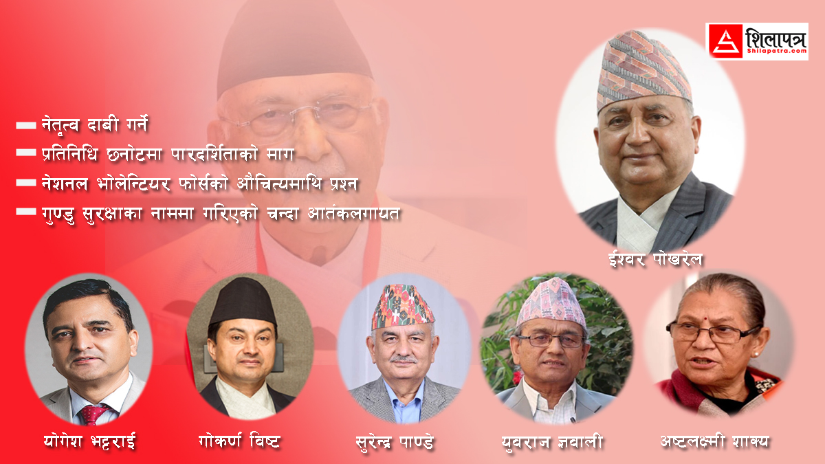 सचिवालय बैठकअघि एमालेका ६ पदाधिकारीको एकै स्वर : ओलीले देश द्वन्द्वमा लैजान खोज्दै छन्