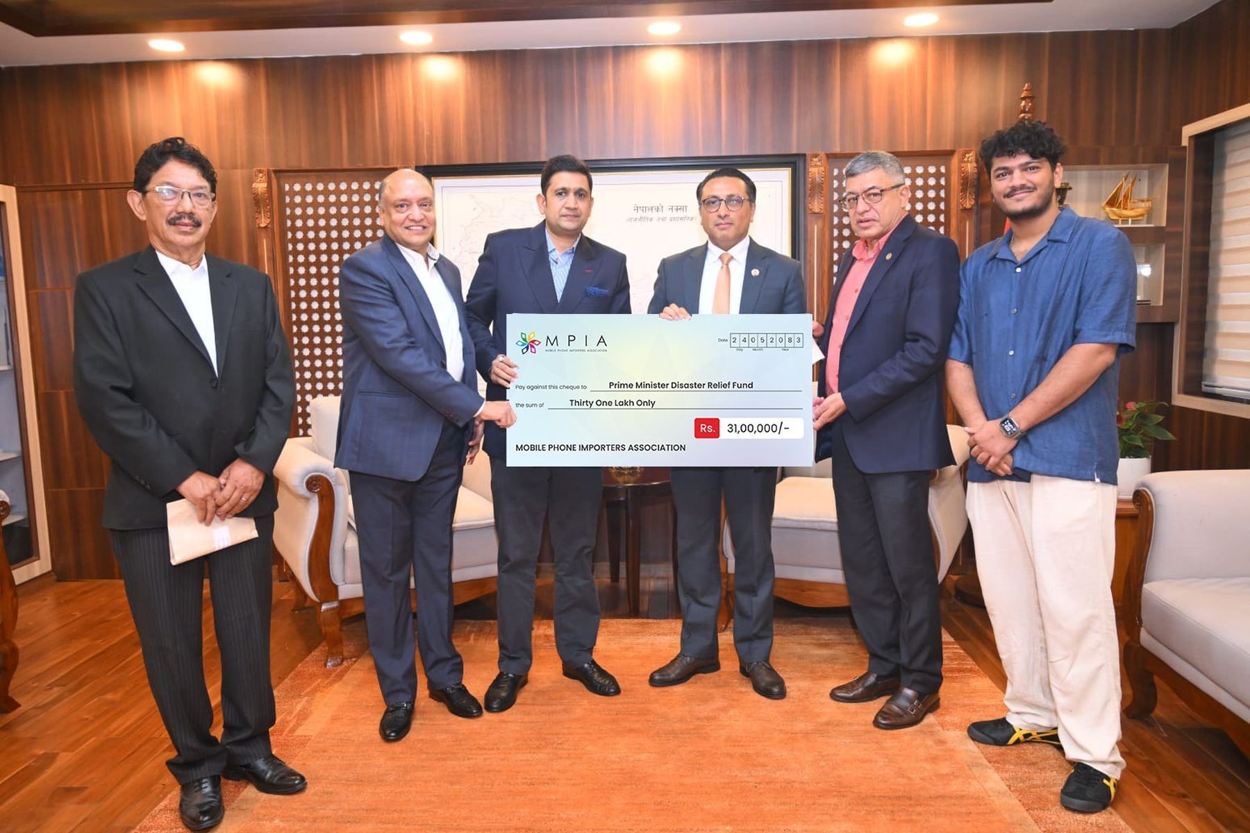 रसुवा बाढीपीडितका लागि एमपीआईएको ३१ लाख सहयोग