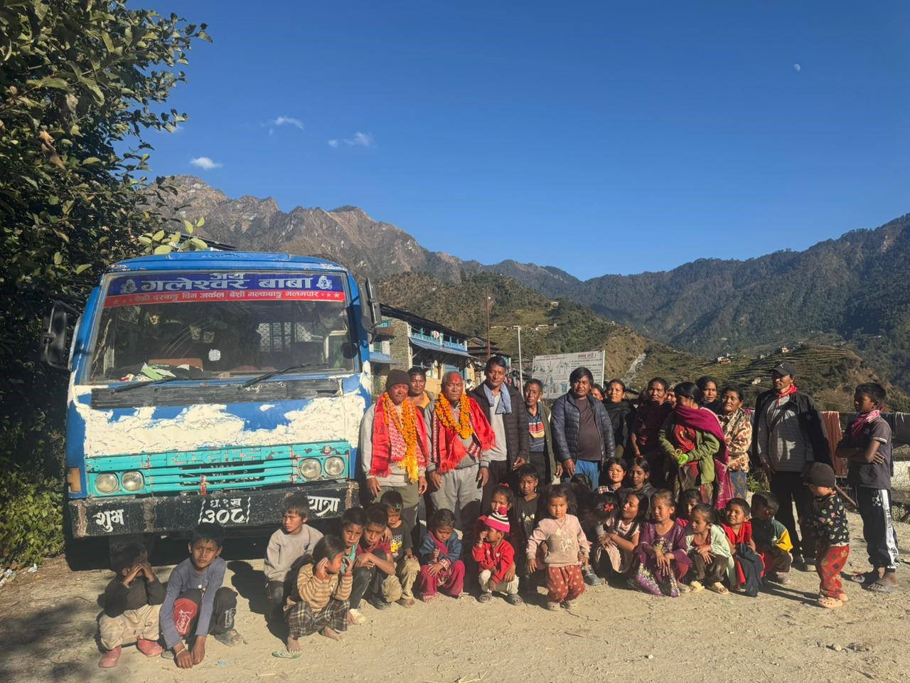 म्याग्दीको मल्कवाङमा पहिलोपटक बस पुग्यो