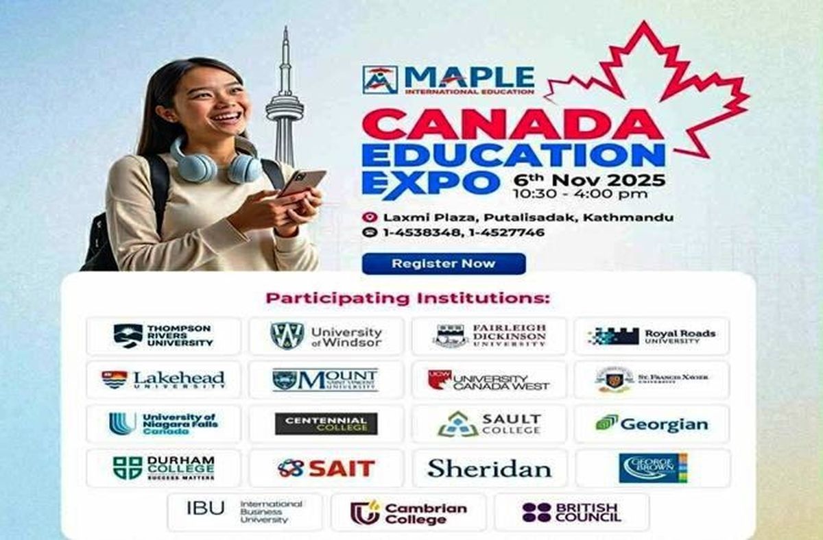 ६ नोभेम्बरमा क्यानडा एजुकेसन एक्स्पो हुँदै, २० भन्दा बढी शीर्ष क्यानेडियन विश्वविद्यालयका प्रतिनिधि सहभागी हुने