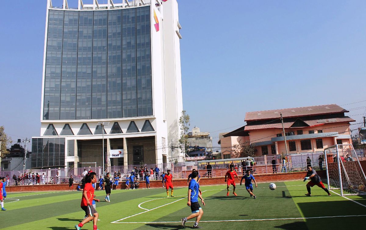 एनसेलद्वारा पुनर्निर्माण सम्पन्न लैनचौर मैदान हस्तान्तरण
