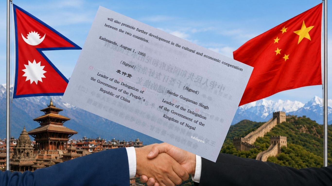 नेपाल–चीन कूटनीतिक सम्बन्धका ७१ वर्षः  यस्ताे थियो कूटनीतिक हस्ताक्षरका प्रथम दस्तावेज