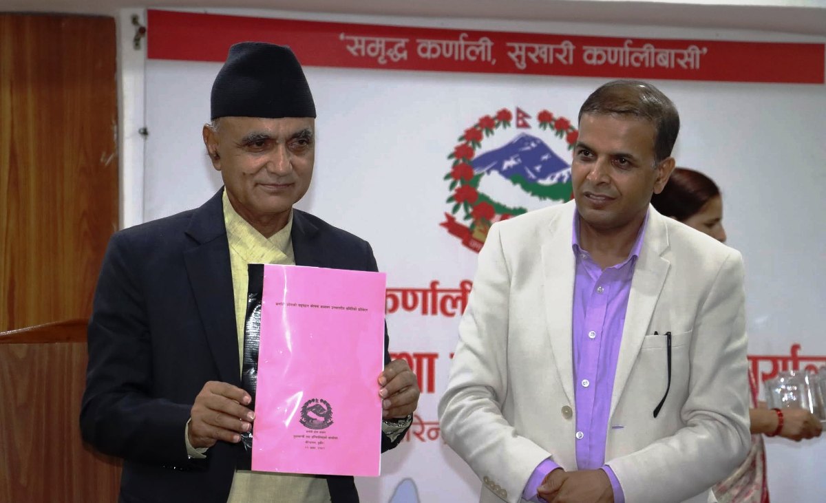 कर्णालीको प्रशासनिक पुनर्संरचना गर्न गठित अध्ययन समितिले बुझायो प्रतिवेदन