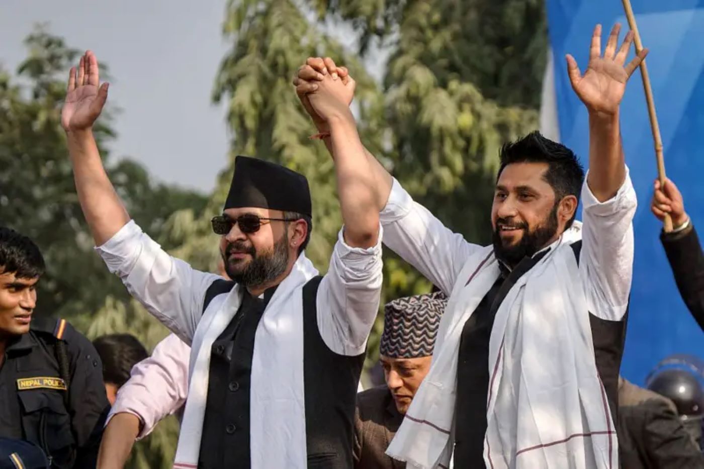 रास्वपा सभापति रवि लामिछाने र वरिष्ठ नेता बालेन । फाइल तस्वीर