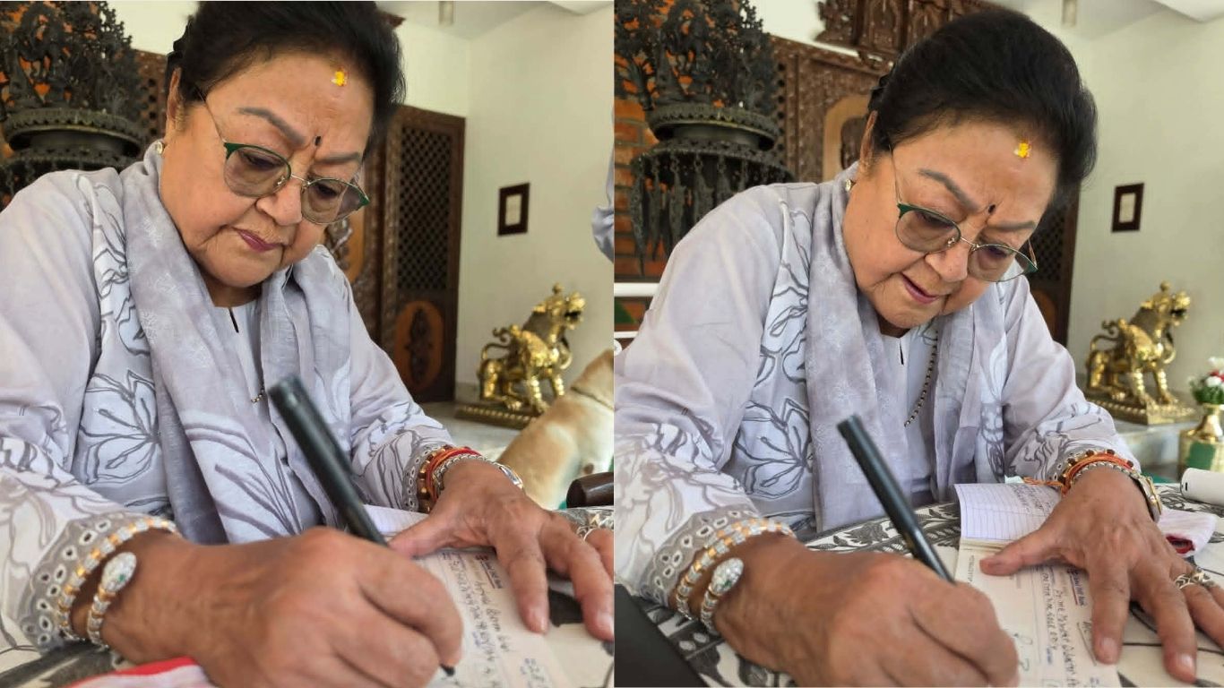 प्रधानमन्त्री राहत कोषमा ८७ वर्षीया राणाद्वारा एक करोड ९ लाख सहयोग