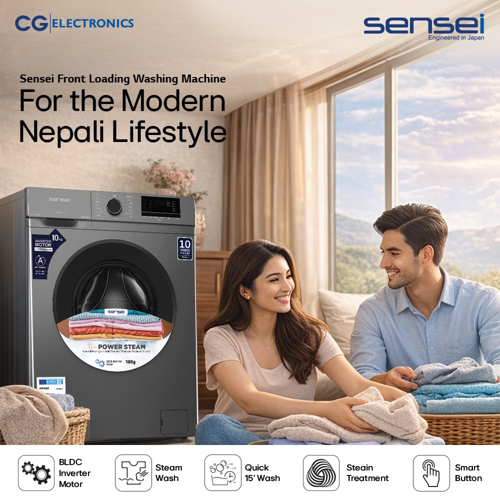 सेनसीको नयाँ वासिङ्ग मेसिन बजारमा