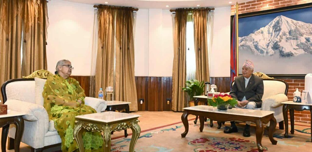 राष्ट्रपति पाैडेल र प्रधानमन्त्री कार्कीबीच भेटवार्ता
