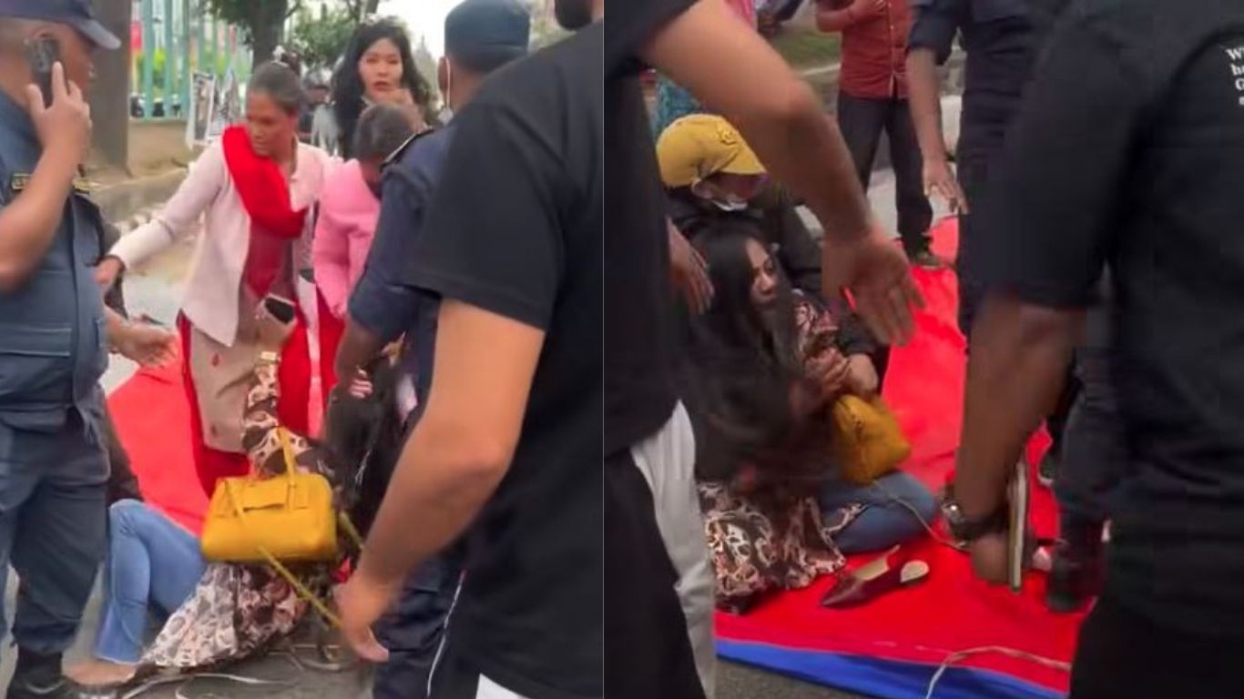 माइतीघरमा महेश बस्नेतकी श्रीमती र शोभा पाठकबीच कुटाकुट