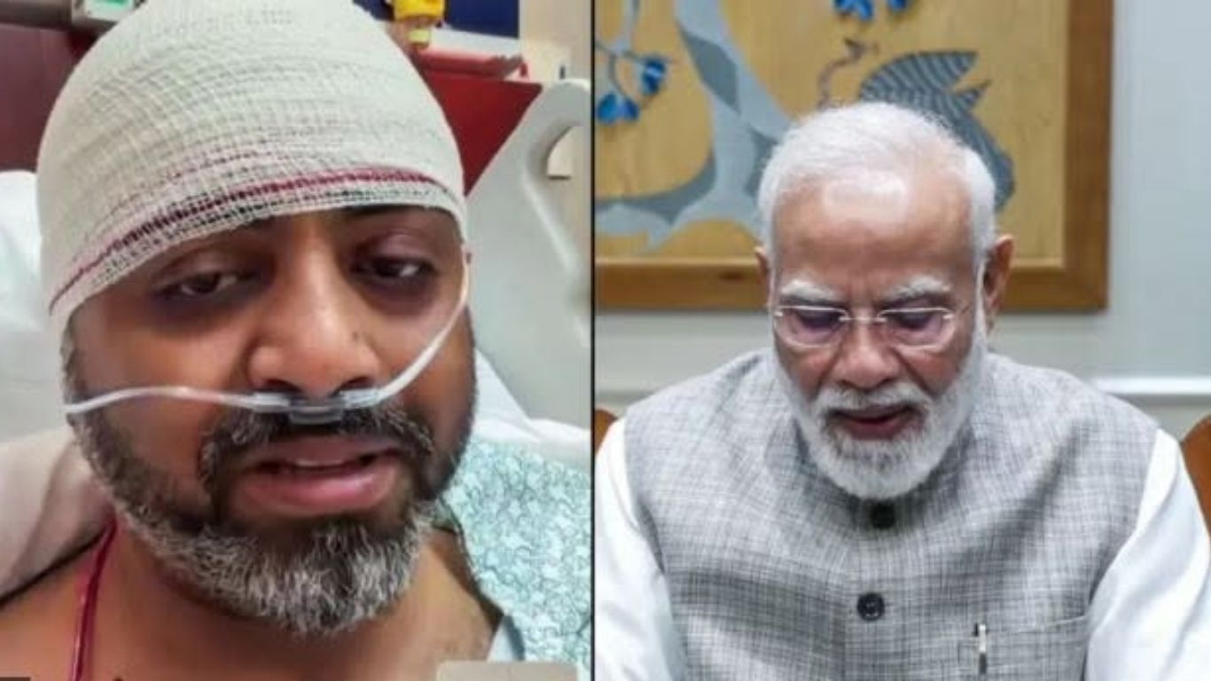 घाइते पाइलट स्मितले प्रधानमन्त्री मोदीलाई भने– म अरुलाई मर्न दिने थिइनँ
